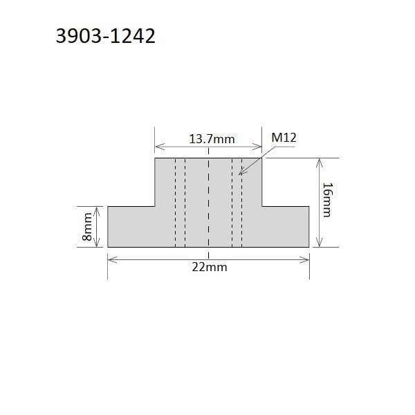 13.7mm M12 X 1.75 T-Slot Nut
