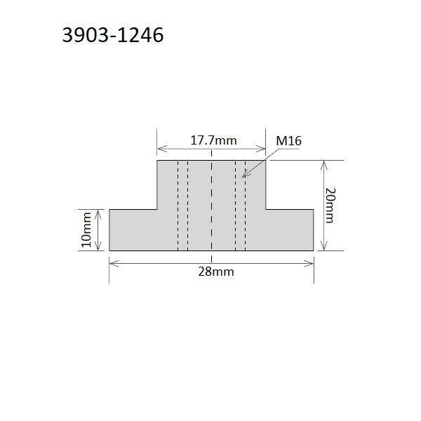 17.7mm M16 X 2.00 T-Slot Nut