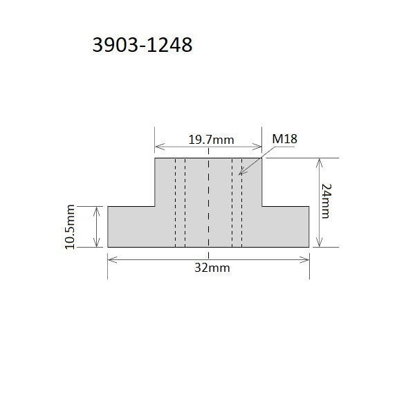 19.7mm M18 X 2.50 T-Slot Nut