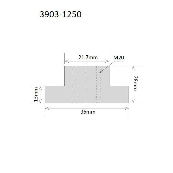 21.7mm M20 X 2.50 T-Slot Nut