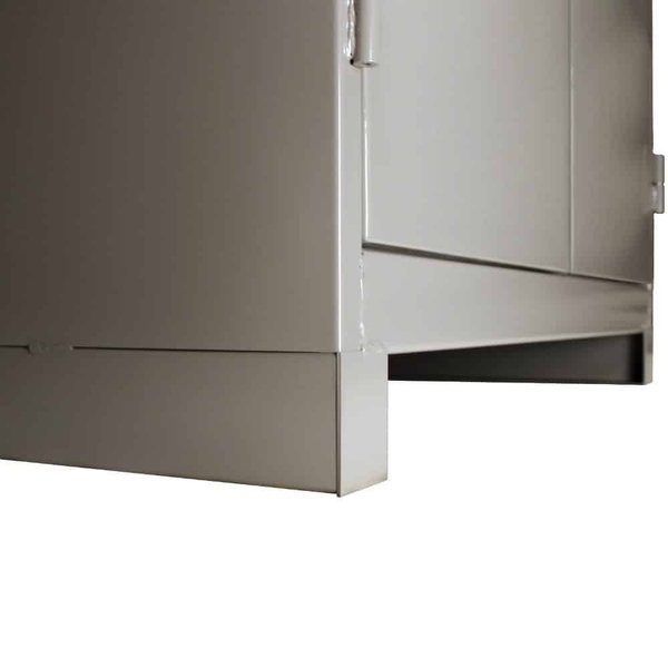 Storage Cabinet, Welded, 14 ga., 4 Shelves