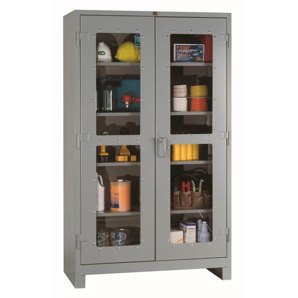 Storage Cabinet, Welded, 14 ga., 4 Shelves