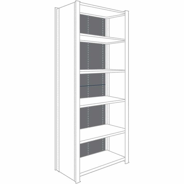 Shelving Back Panel, Steel, 36