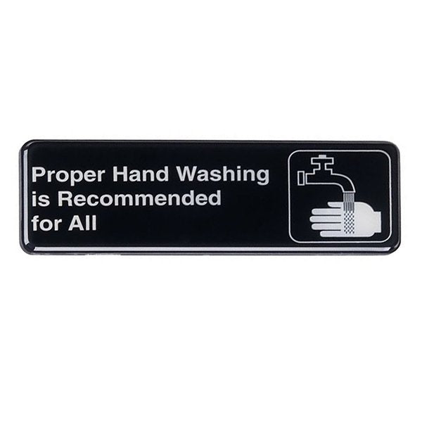 Compliant Plst Sign, Hnd Wash Recom, 3
