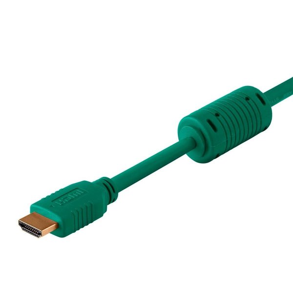 HDMI Cable, High Speed, Green, 6ft., 28AWG