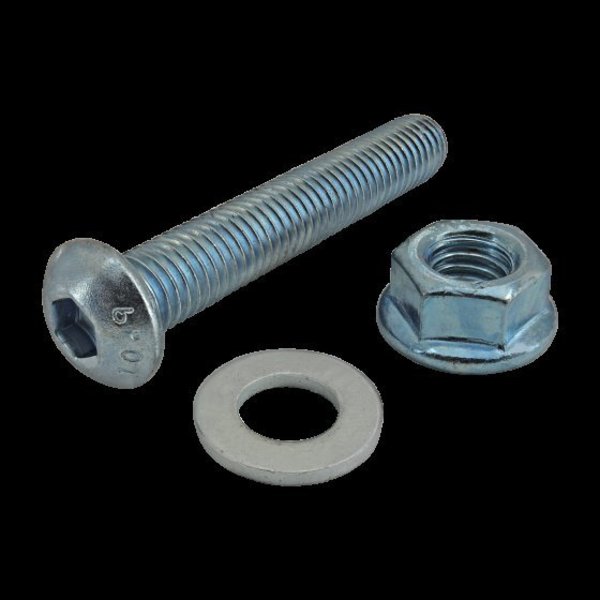 M8-1.25 Socket Head Cap Screw, Blue Zinc Plated Steel, 50 mm Length