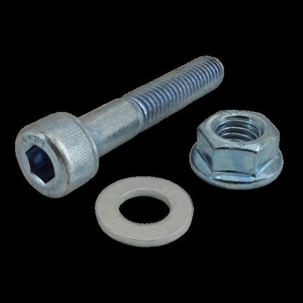 M8-1.25 Socket Head Cap Screw, Blue Zinc Plated Steel, 50 mm Length