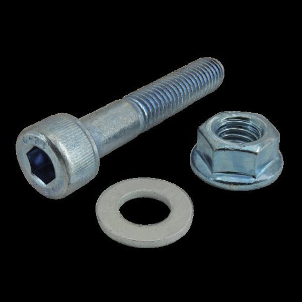 M8-1.25 Socket Head Cap Screw, Blue Zinc Plated Steel, 45 mm Length