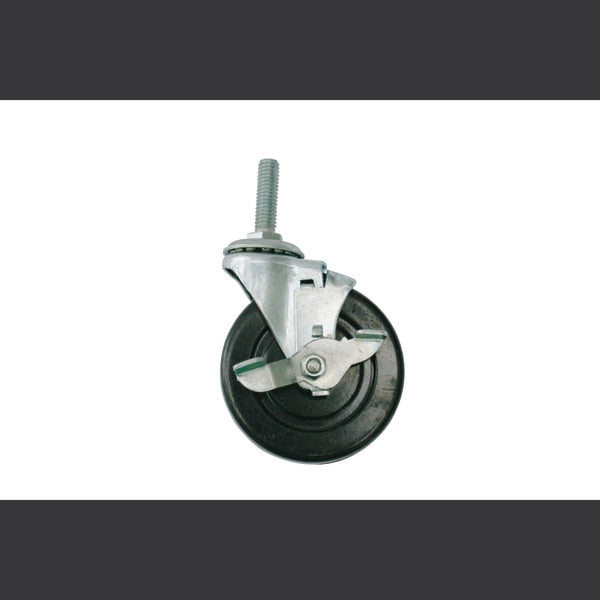 Stem Caster w/Brake, Threaded, 3