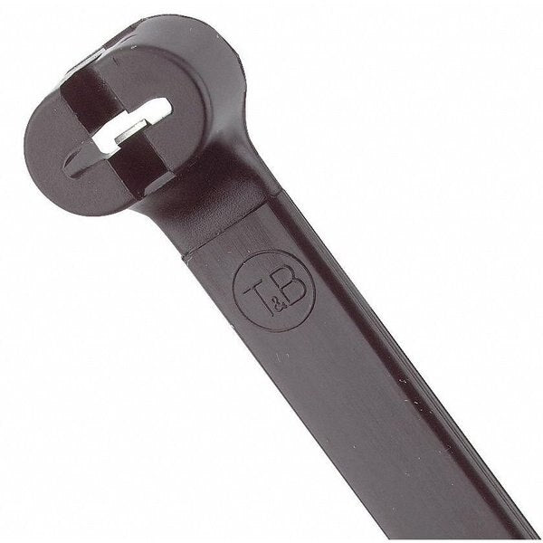 Heavy Duty Cable Tie, 13 in L, 0.27 in W, Nylon 6/6, Black, Indoor, Outdoor Use, 50 Pack