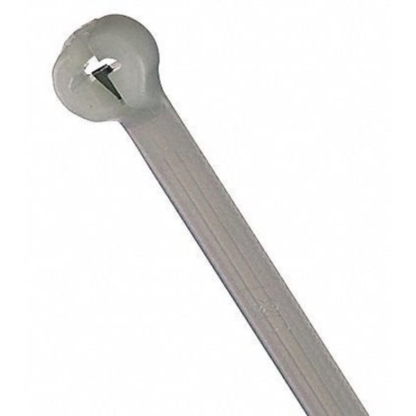 Standard Cable Tie, 14 in L, 0.18 in W, Nylon 6/6, Natural, Indoor Use, 100 Pack