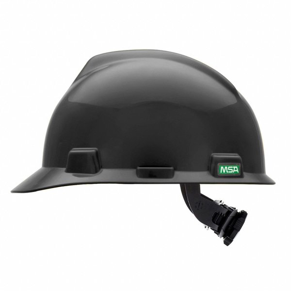 Front Brim Hard Hat, V-Gard, Slotted Cap, Type 1, Class E, Fas-Trac Ratchet Suspension, Black
