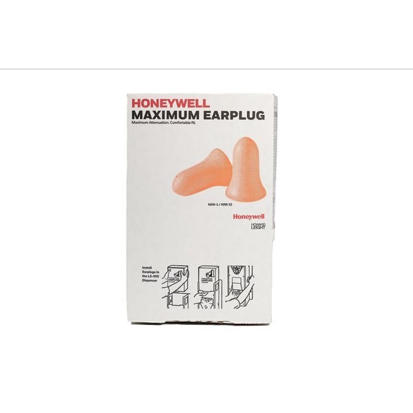 MAX-1-D Ear Plugs Dispenser Refill, Uncorded, Bell Shape, NRR 33 dB, Disposable, Coral, M, 500 Pairs