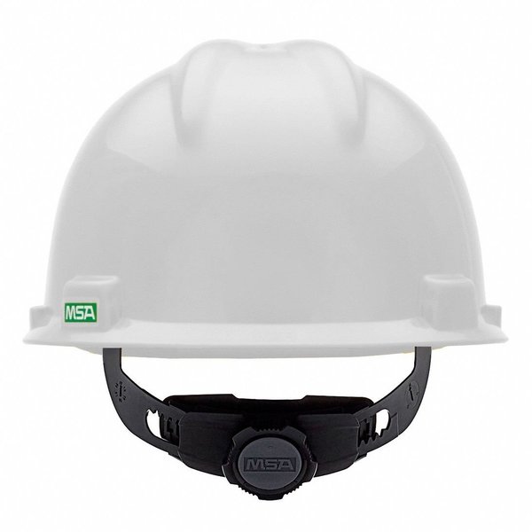 V-Gard Front Brim Hard Hat, Slotted, Type 1, Class E, Fas-Trac Ratchet Suspension, White