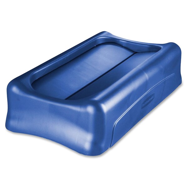 Trash Can Lid, 11.4 in W/Dia, Blue, Resin