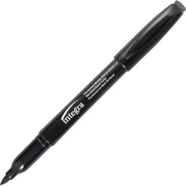Permanent Fine Point Markers, Black, PK12