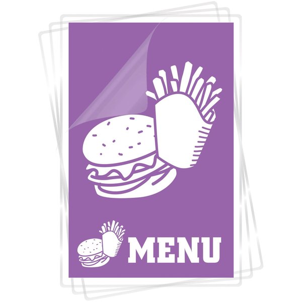 Laminating Pouch, Menu, 3 mil, PK25