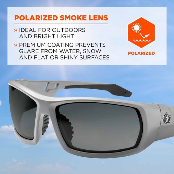 Polarized Safety Glasses, Smoke Scratch-Resistant
