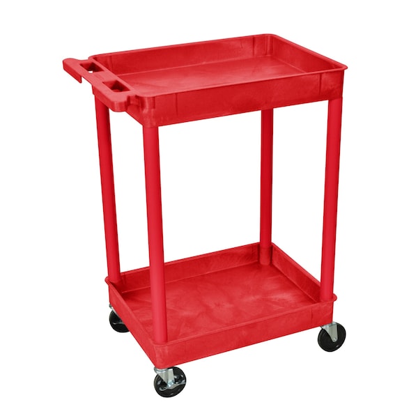 Thermoplastic Resin (Shelf)/High Density Polyethylene (Leg) Flat, 2 Shelves, 300 lb