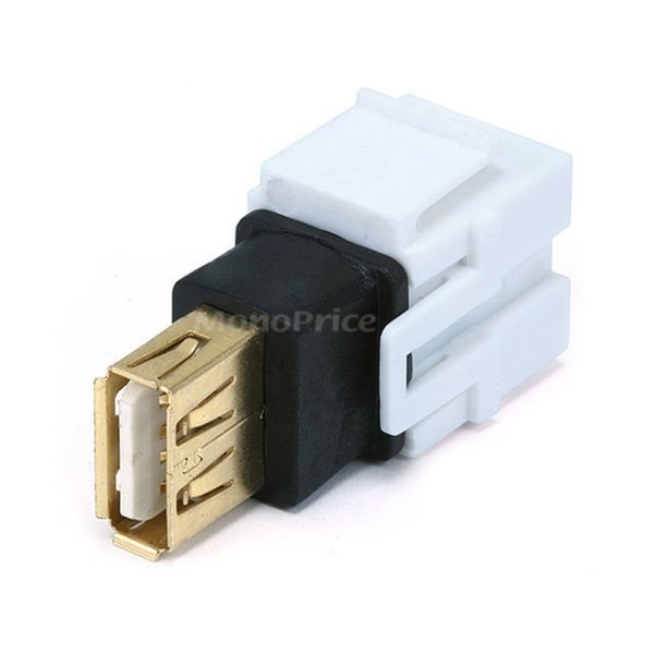 Datacom Jack, USB2.0A(F/F), Flush, Wht