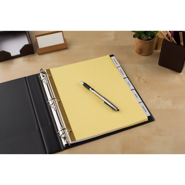 AveryÂ® Big Tabâ¢ Insertable Dividers 11110, Buff Paper, 5 Clear Tabs, 1 Set