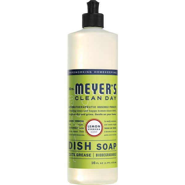 Dish Soap, Liquid, Lemon Verben, 16 oz., PK6