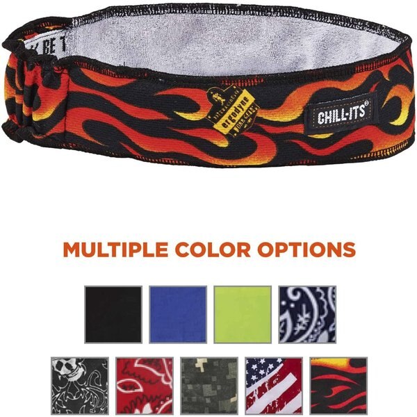 Headband, Flames, One Size, Terrycloth