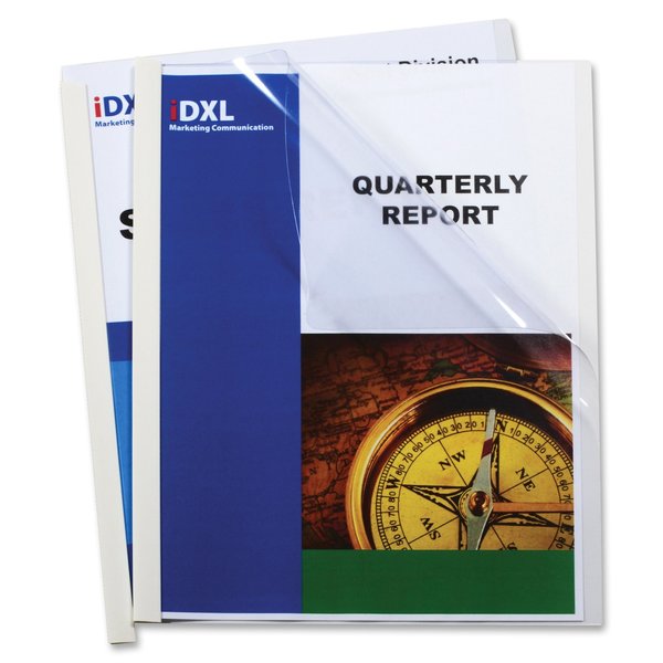 Report Cover, Binding Bar, Clear, PK50