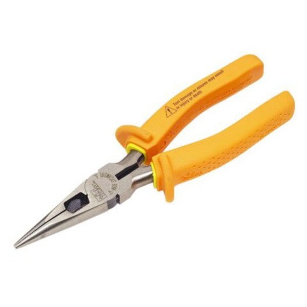 8 3/4 in Long Nose Plier, Side Cutter Cushion Grip Handle