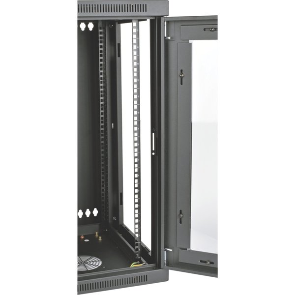 Wallmount Rack, 15U, Hinged, Acrylic