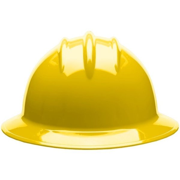 Full Brim Hard Hat, Type 1, Class E, Ratchet (6-Point), Yellow