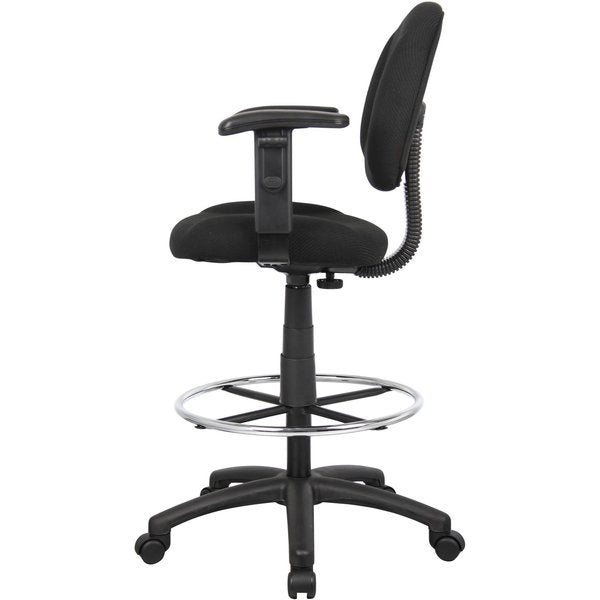 Drafting Stool (B315-Bk) W/Footring And Adjustable Arms
