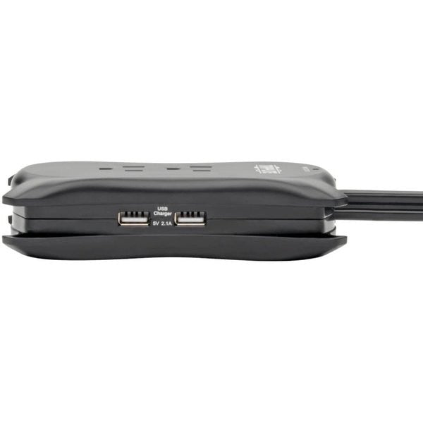 Surge Protector Strip, 3 Outlet, Black