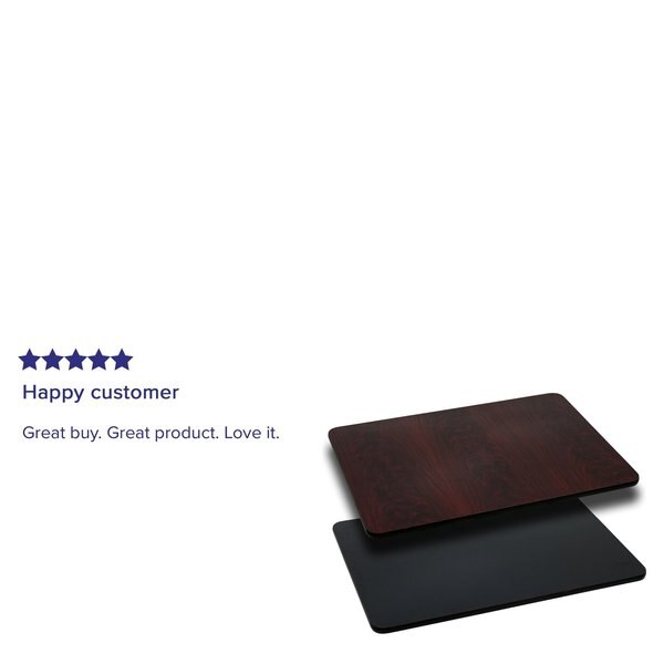 Reversible Top, Black/Mahogany, 24x30