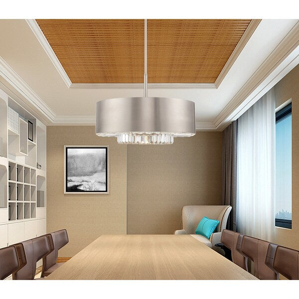 Madison 6 Light Brushed Nickel Pendant Chandelier