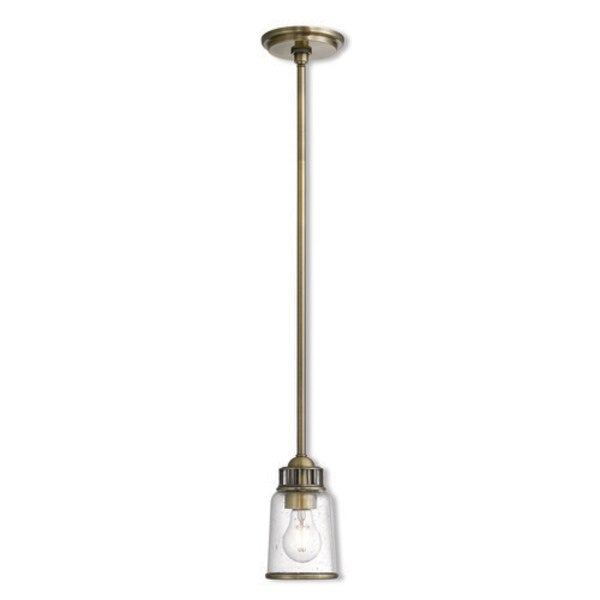 Lawrenceville 1 Light Antique Brass Mini
