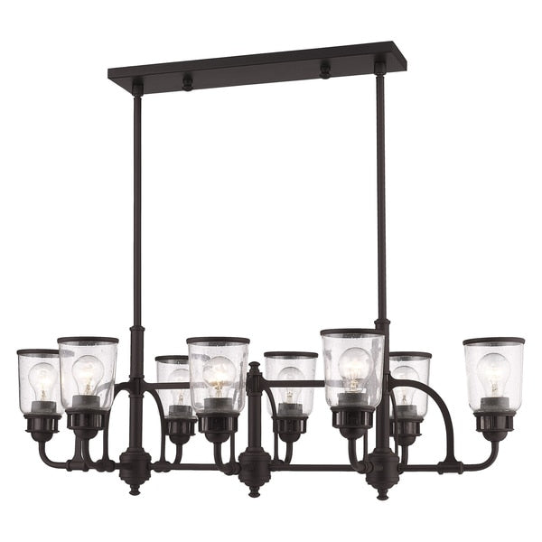 Lawrenceville 8 Light Bronze Linear Chandelier