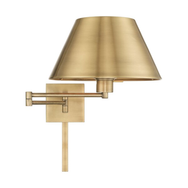 Swing Arm Wall Lamps 1 Light Antique Brass Swing Arm Wall Lamp