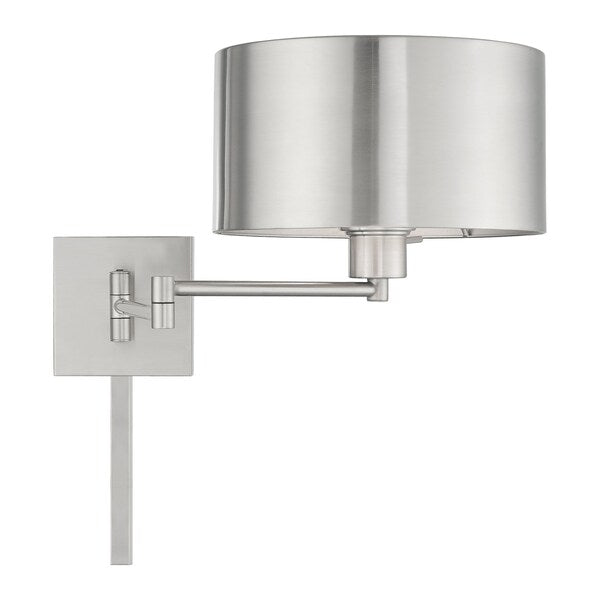 Swing Arm Wall Lamps 1 Light Brushed Nickel Swing Arm Wall Lamp