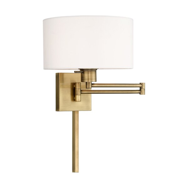 Swing Arm Wall Lamps 1 Light Antique Brass Swing Arm Wall Lamp
