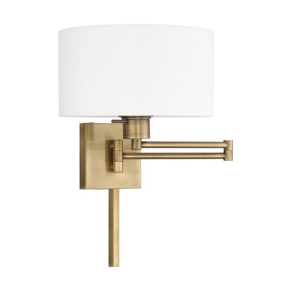 Swing Arm Wall Lamps 1 Light Antique Brass Swing Arm Wall Lamp