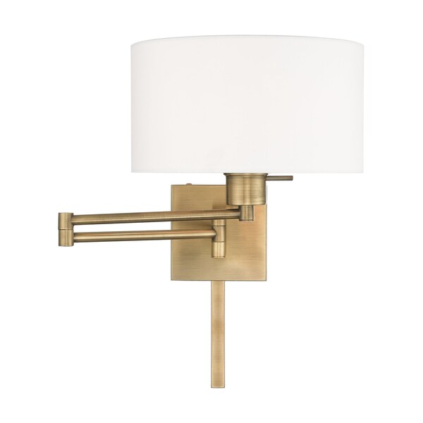 Swing Arm Wall Lamps 1 Light Antique Brass Swing Arm Wall Lamp