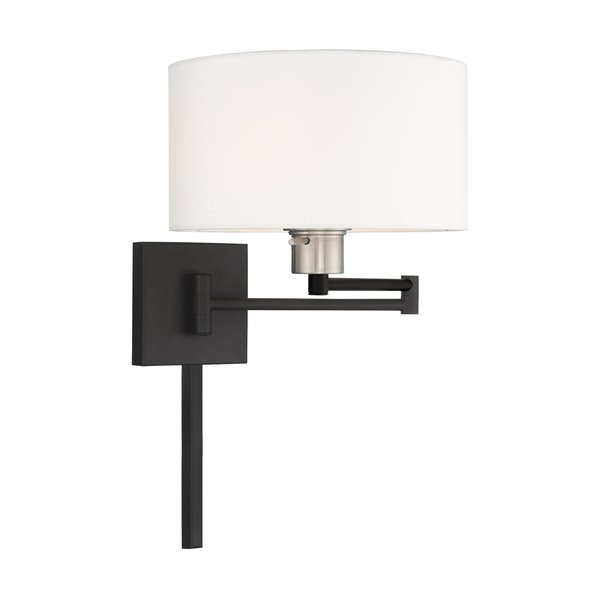 Swing Arm Wall Lamps 1 Light Black Swing Arm Wall Lamp