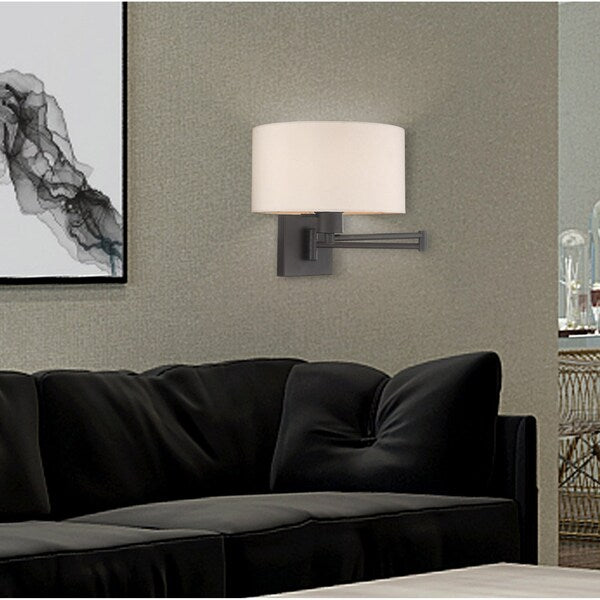 Swing Arm Wall Lamps 1 Light Bronze Swing Arm Wall Lamp