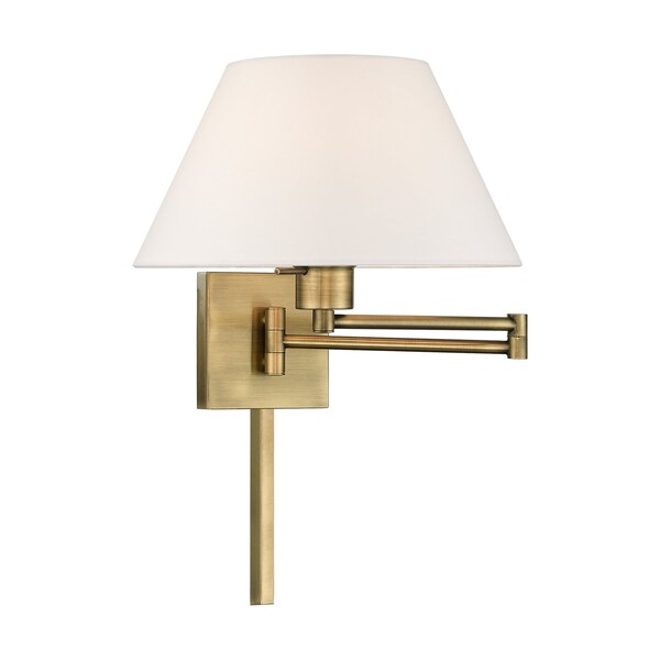 Swing Arm Wall Lamps 1 Light Antique Bra