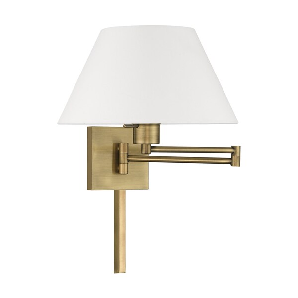 Swing Arm Wall Lamps 1 Light Antique Bra
