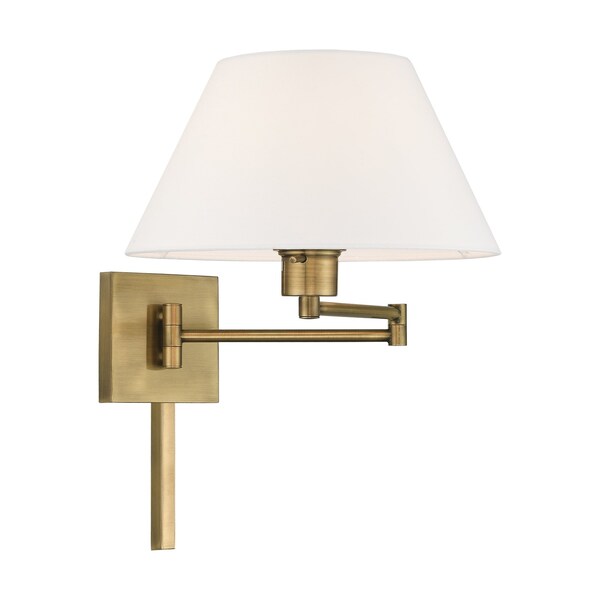 Swing Arm Wall Lamps 1 Light Antique Bra