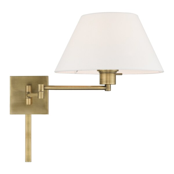 Swing Arm Wall Lamps 1 Light Antique Bra