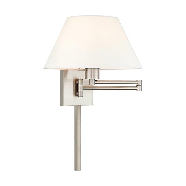 Swing Arm Wall Lamps 1 Light Brushed Nickel Swing Arm Wall Lamp