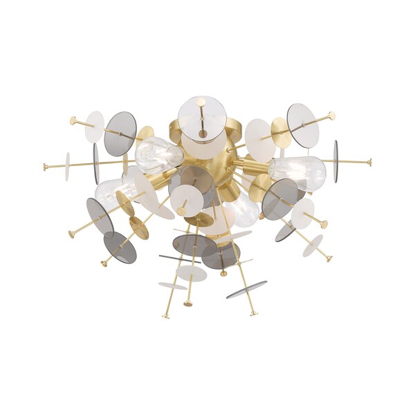 Circulo 4 Light Satin Brass Ceiling Mount